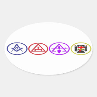 Shriners and Friends Edition Ovaler Aufkleber