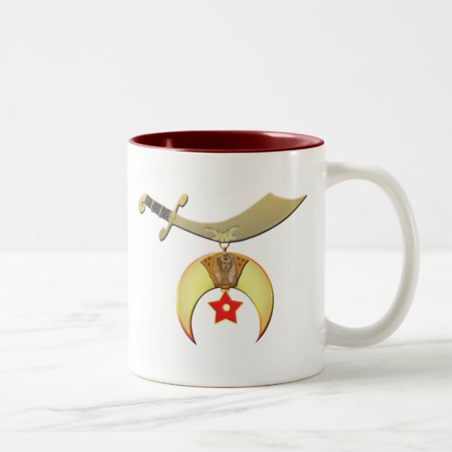 Shriners Scimitar Zweifarbige Tasse (Rechts)