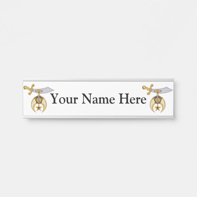 Shriners Türschild (Vorderseite )