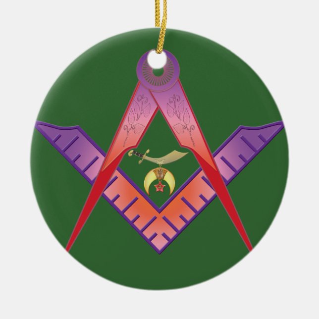 Shriners Wurzeln Keramik Ornament (Vorne)