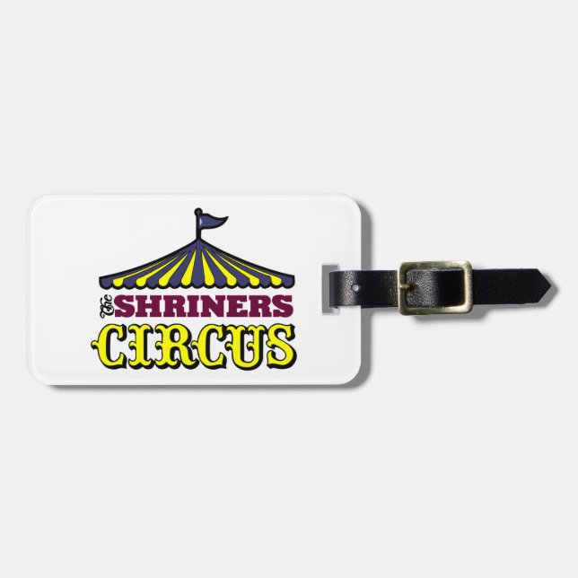 Shriners Zirkus Gepäckanhänger (Vorderseite horizontal)