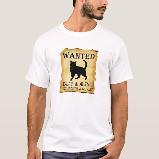 Shrodingers Katzen-lustiges T-Shirt (Vorderseite)