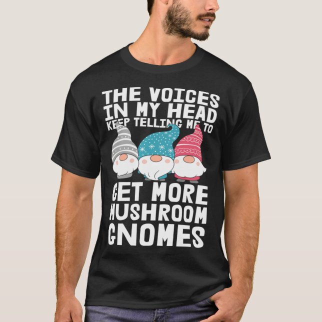 Shrooming Fungi Hunter  Mushrooming Mushroom Gnome T-Shirt (Vorderseite)