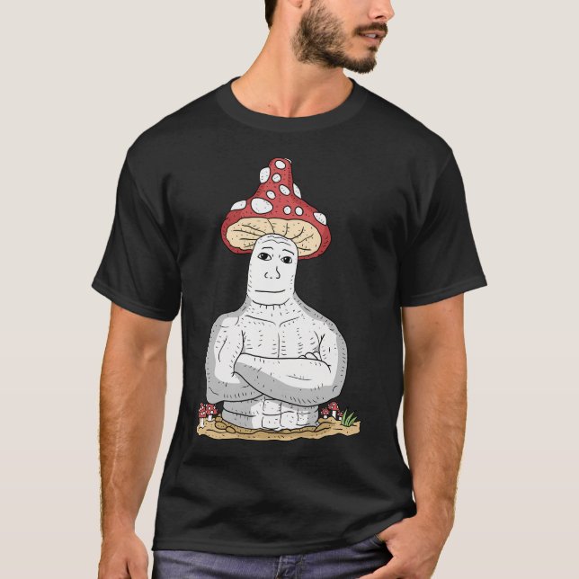 Shroomjack Mushroom Wojak. T-Shirt (Vorderseite)