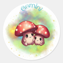 Shroomoscope Gemini Sticker