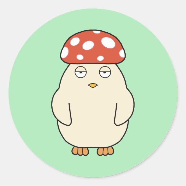 Shroompey Chick Runder Aufkleber (Vorderseite)