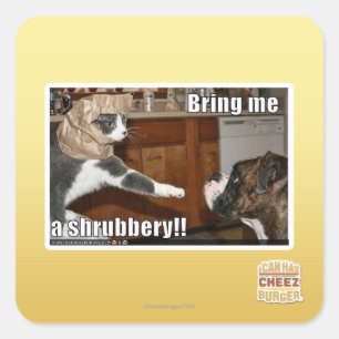 Shrubbery Quadratischer Aufkleber