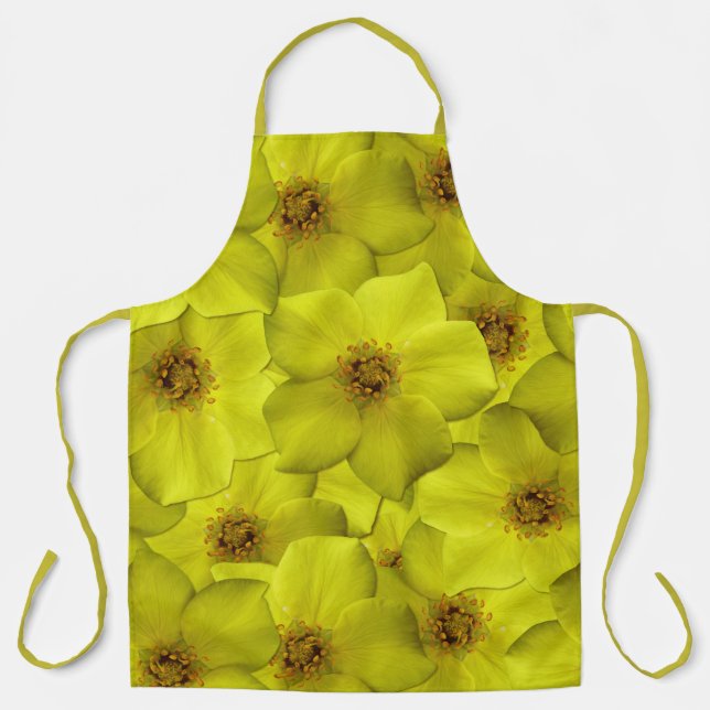 Shrubby Cinquefoil Nahtloses Muster Schürze (Vorderseite)