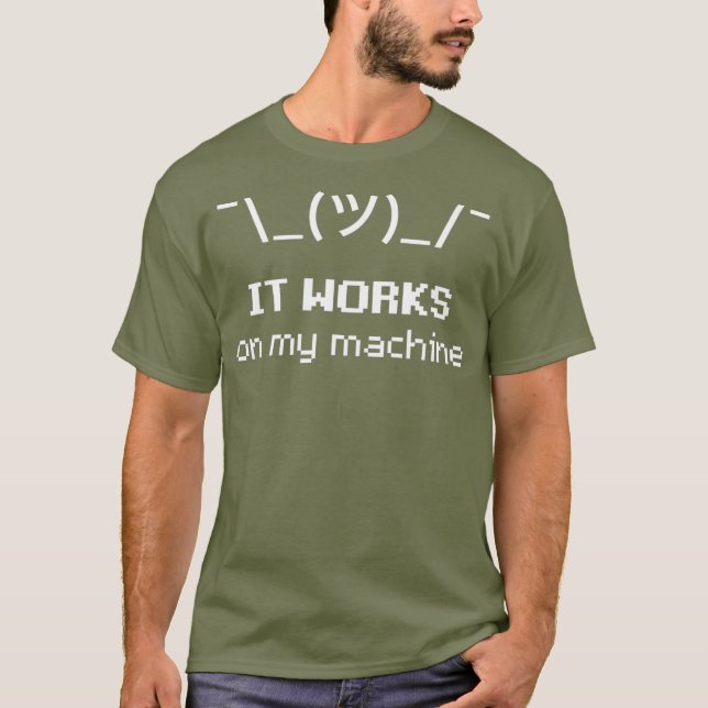 Shrug ASCII-Emoticon funktioniert auf meinem Rechn T-Shirt (Vorderseite)