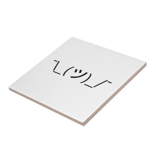 Shrug Emoticon Ø\_(ツ_/ Ø Japanisch Kaomoji Fliese