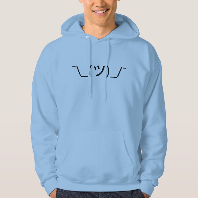 Shrug Emoticon Ø\_(ツ_/ Ø Japanisch Kaomoji Hoodie (Vorderseite)