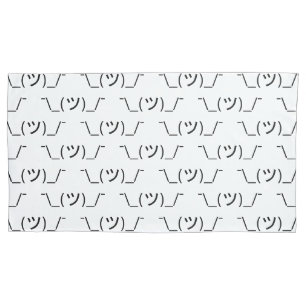 Shrug Emoticon Ø\_(ツ_/ Ø Japanisch Kaomoji Kissenbezug