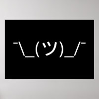 Shrug Emoticon Ø\_(ツ_/ Ø Japanisch Kaomoji