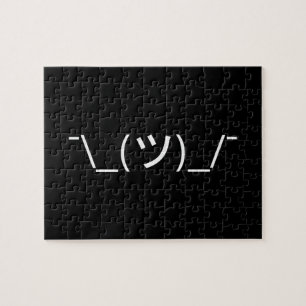 Shrug Emoticon Ø\_(ツ_/ Ø Japanisch Kaomoji Puzzle