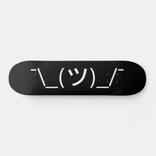 Shrug Emoticon Ø\_(ツ_/ Ø Japanisch Kaomoji Skateboard