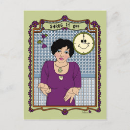 Shrug es Off_A_ Postkarte