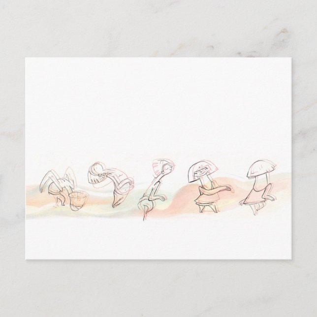 Shrug-Feier-Tanz Ankündigungspostkarte (Vorderseite)