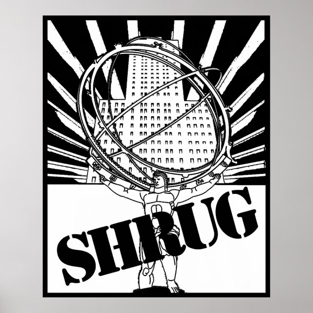 SHRUG-Poster Inspiriert durch das neuartige Atlas- Poster (Vorne)