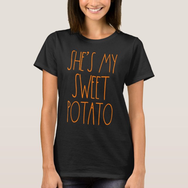 Shse My Sweet Potato I Yam Set Erntedank Couple T-Shirt (Vorderseite)