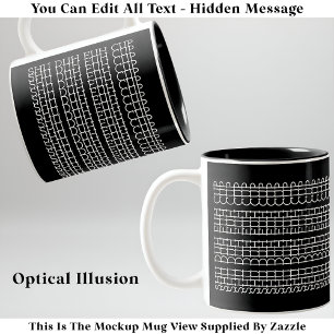 Shu Duh Fuh Cup versteckte Meldung 135WB Ungewöhnl Zweifarbige Tasse