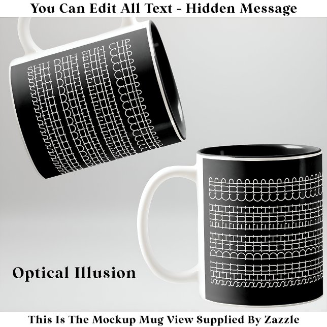 Shu Duh Fuh Cup versteckte Meldung 135WB Ungewöhnl Zweifarbige Tasse (Von Creator hochgeladen)