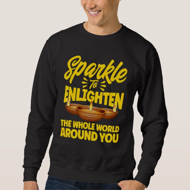 Shubh Deepalawi Sparkle zur Aufklärung der ganzen  Sweatshirt (Vorderseite)