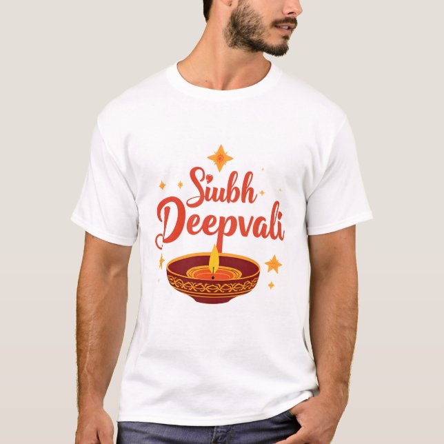 ✨ Shubh Deepavali | Traditional Diwali Rangoli | T-Shirt (Vorderseite)