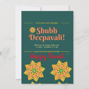 Shubh Deepawali Happy Diwali Einladung