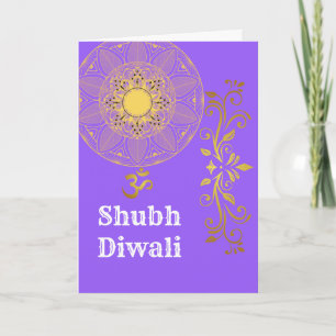 Shubh Diwali Grußkarte/Feiertagskarte gefaltet Karte