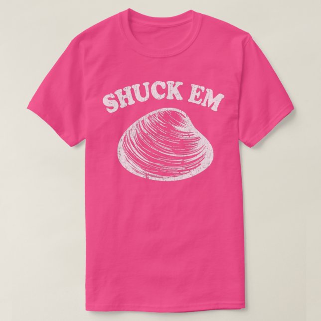 Shuck Em Clams Quahog Shellfish Shucking Digi R T-Shirt (Design vorne)