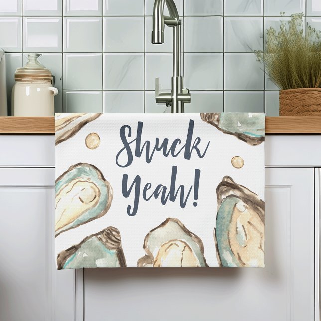 Shuck Yeah | Aquarellpearl Oyster Geschirrtuch (Von Creator hochgeladen)