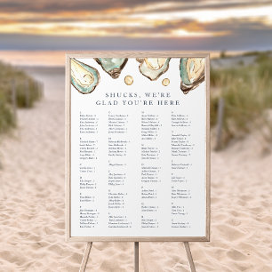 "Shucks" Coastal Oyster Alphabetische Seekarte Poster