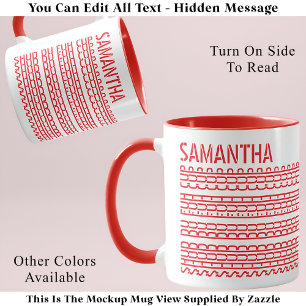 Shud Du Fuh Cup & versteckte Nachricht 138RW Lusti Tasse