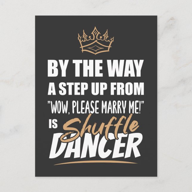 Shuffle Dancer ist das Ultimate in Appeal. Fun Gif Postkarte (Vorderseite)