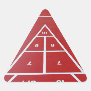 Shuffleboard an Bord Dreieckiger Aufkleber