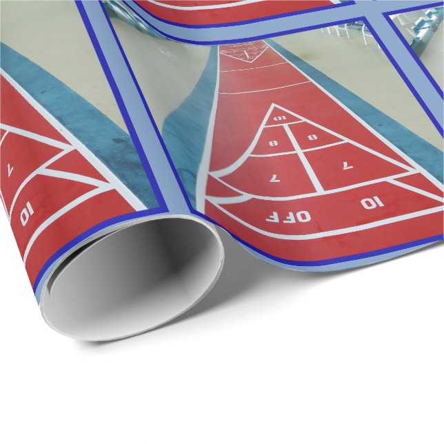 Shuffleboard an Bord Geschenkpapier (Rolleneckpunkt)