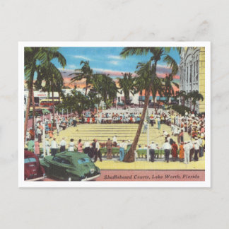 Shuffleboard Courts, Lake Worth, Florida Vintag Postkarte