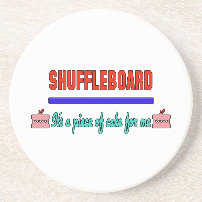 Shuffleboard ist es ein Stück des Kuchens für mich Getränkeuntersetzer (Vorne)