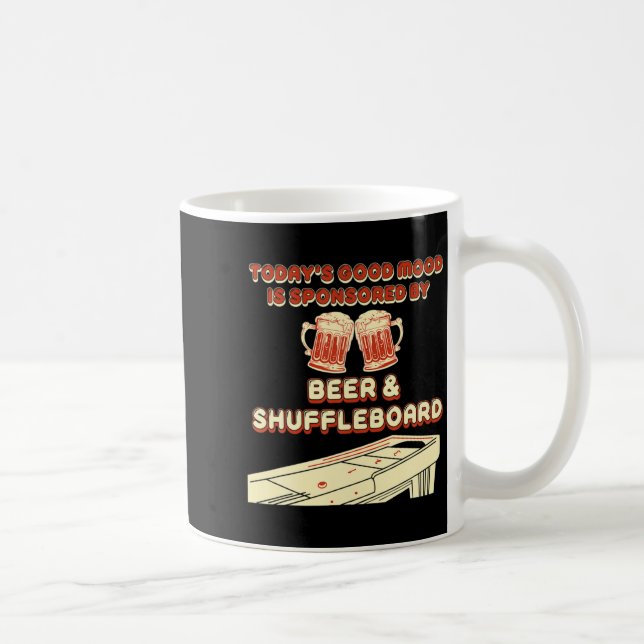 Shuffleboard Player Beer  Kaffeetasse (Rechts)