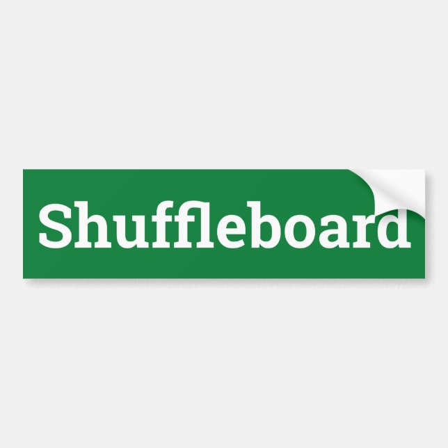 Shuffleboard-Zeichen Autoaufkleber (Vorne)