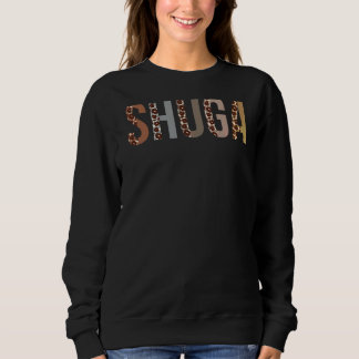 Shuga Leopard Print Mama Niedlich Mütter Tag Oma Sweatshirt