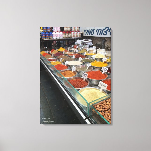 Shuk, Jerusalem Israel 2016 Leinwanddruck (Vorderseite)