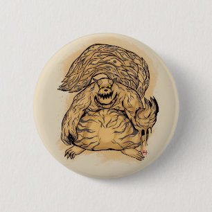 Shukaku der ein angebundene Tierknopf Button