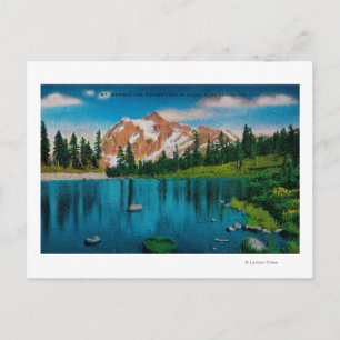 Shuksan and Picture Lake, WA Postkarte