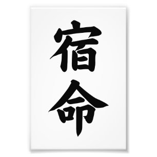 SHUKUMEI FATE DESTINY CALLIGRAPHY TYPOGRAPHY FOTODRUCK