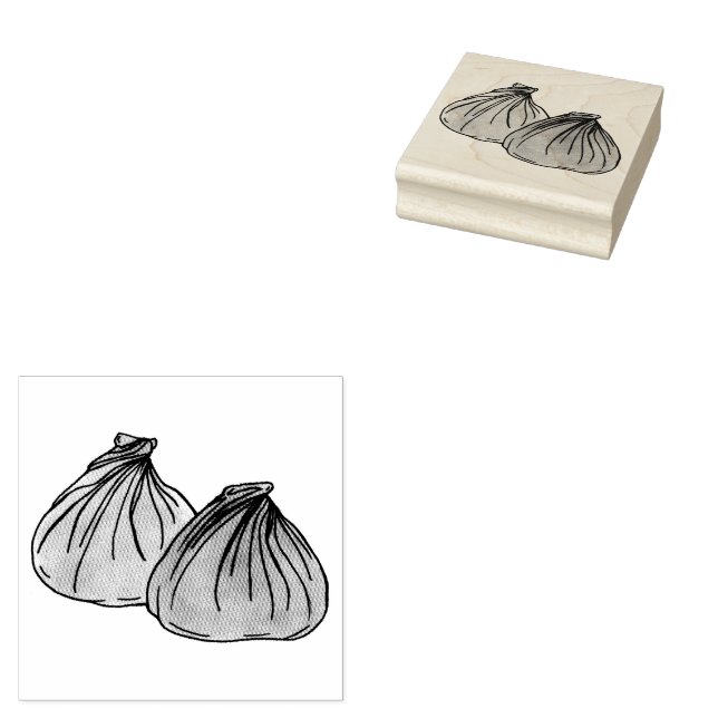 Shumai Chinese Cantonese Food Dim Sum Dumplings Gummistempel (Stempel)