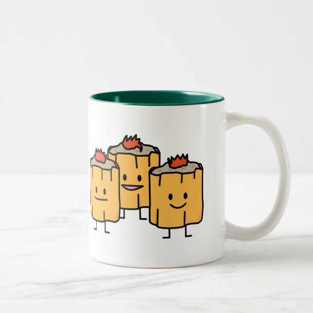 Shumai chinesischer Mehlkloß p Mehlkloß-Dim Sums Zweifarbige Tasse (Rechts)