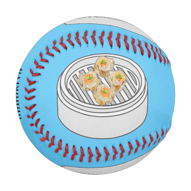 Shumai dim sum Cartoon Illustration Baseball (Vorderseite Links)