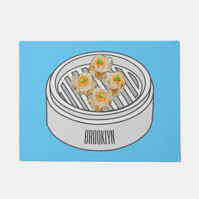 Shumai dim sum Cartoon Illustration Fußmatte (Vorderseite)