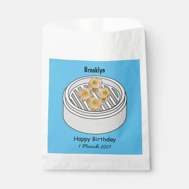 Shumai dim sum Cartoon Illustration Geschenktütchen (Vorderseite)